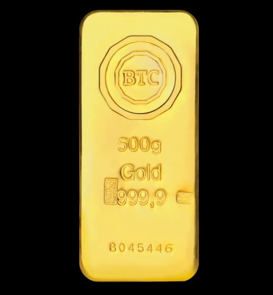 Btc Bar BTC 500 g Cast Gold Bar